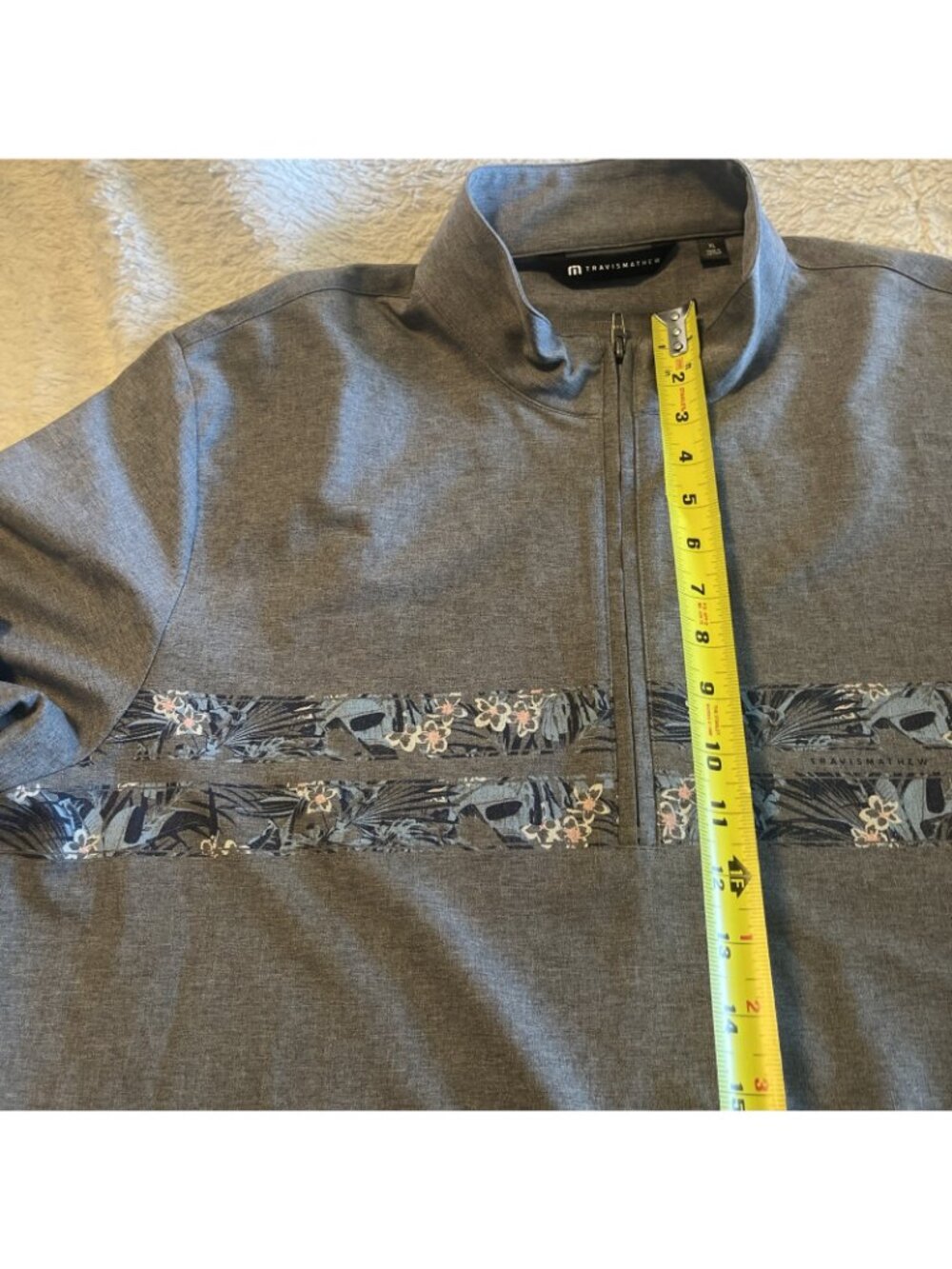 Travis Matthew Move Mountains Jacket Men's 1/4 Zip Gray Size XL - Picture 9 of 12
